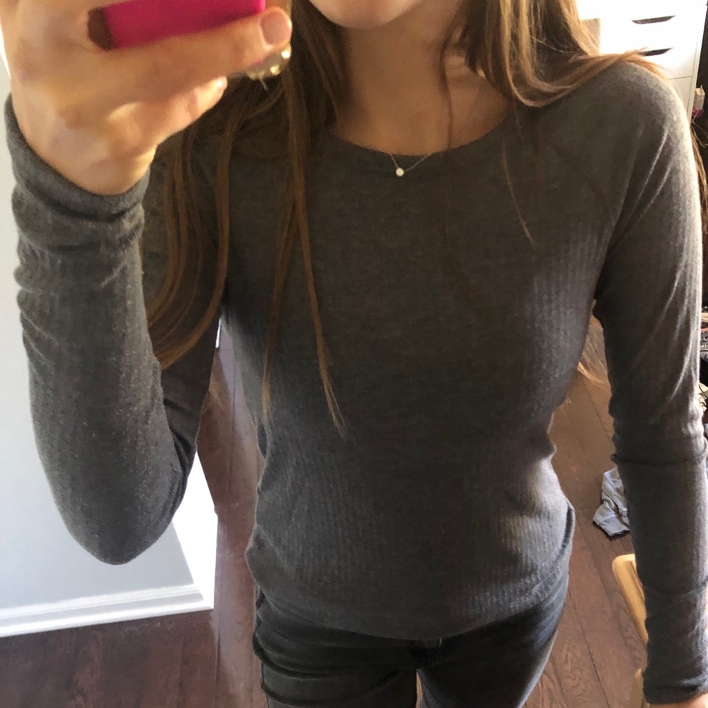 Dark grey long sleeve tee from Hollister